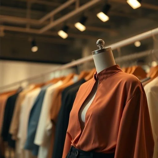 Abstract composition of overlapping fabric layers